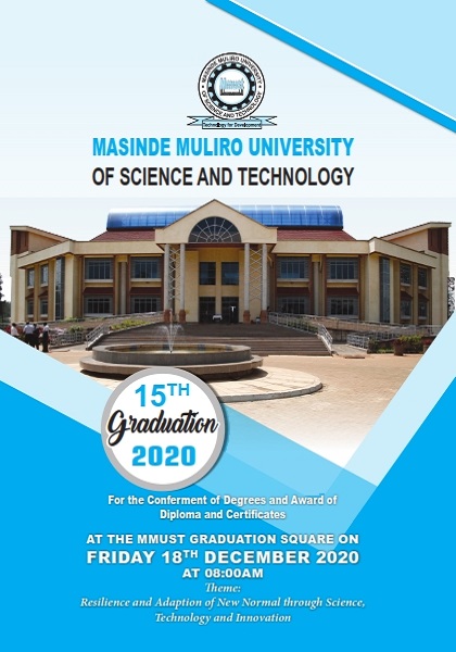15th Graduation Ceremony, Friday 18th December, 2020