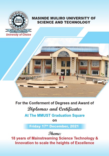 17th Graduation Ceremony, Friday 17th December, 2021